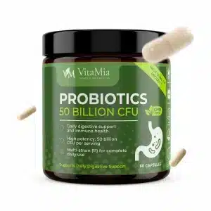 Best probiotic supplement with 50 Billion CFU by VitaMia Nutrition Advanced Digestive Support Probiotic Supplement