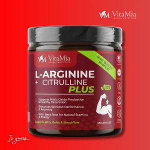 VitaMia L-Arginine + L-Citrulline PLUS - #1 Nitric Oxide Supplement for blood flow